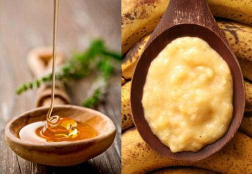 ماسك الموز مع زيت اللوز 